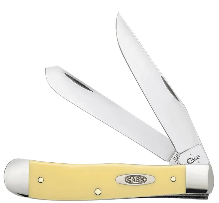 Case Knife Yellow Smooth Trapper